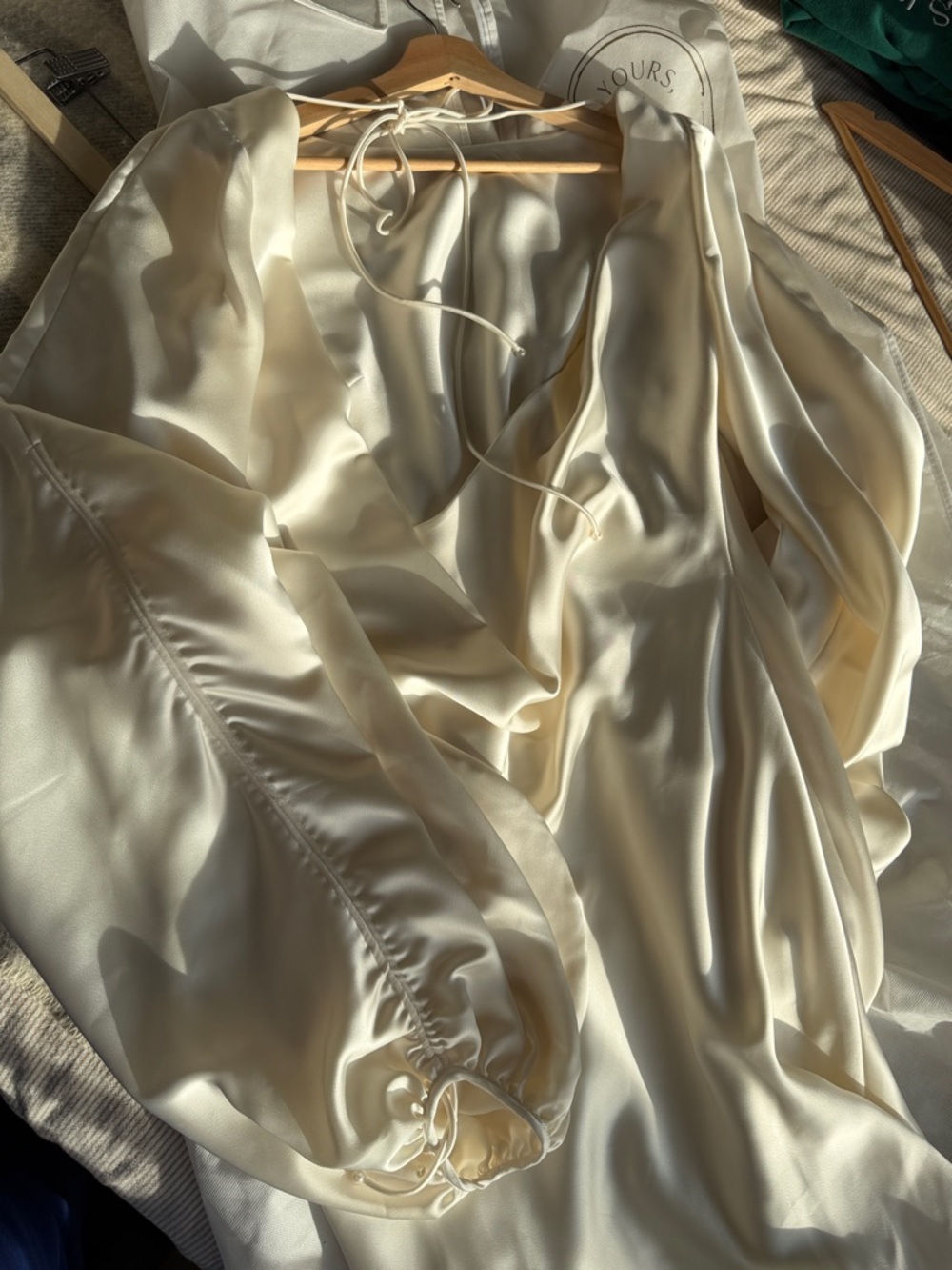 Savannah Miller Designer Wedding Gown Silk Satin Open Back US 10 NWT - Picture 9 of 13